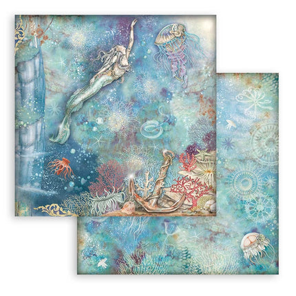 Papierblock 30,5x30,5 cm - 10 Blatt - Songs of the Sea
