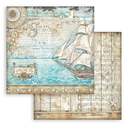 Papierblock 30,5x30,5 cm - 10 Blatt - Songs of the Sea