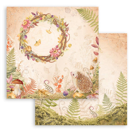 Papierblock 30,5x30,5 cm - 10 Blatt - Woodland