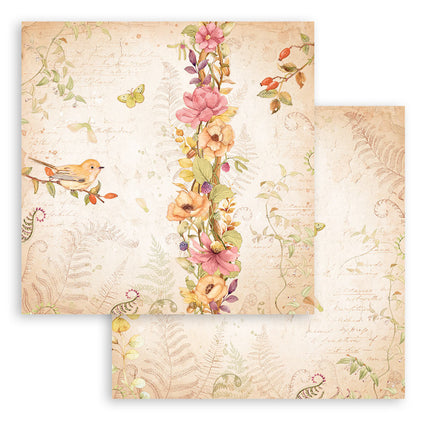 Papierblock 30,5x30,5 cm - 10 Blatt - Woodland