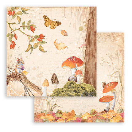 Papierblock 30,5x30,5 cm - 10 Blatt - Woodland