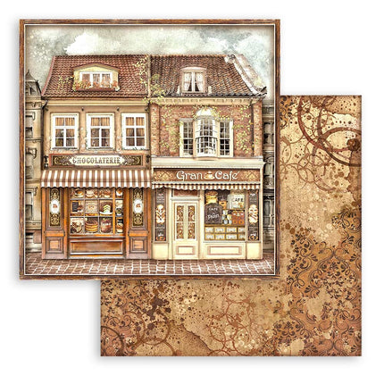 Papierblock 30,5x30,5 cm - 10 Blätter - Kaffee und Schokolade