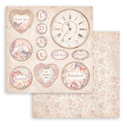 Papierblock 30,5x30,5 cm - 10 Blätter - Romance Forever