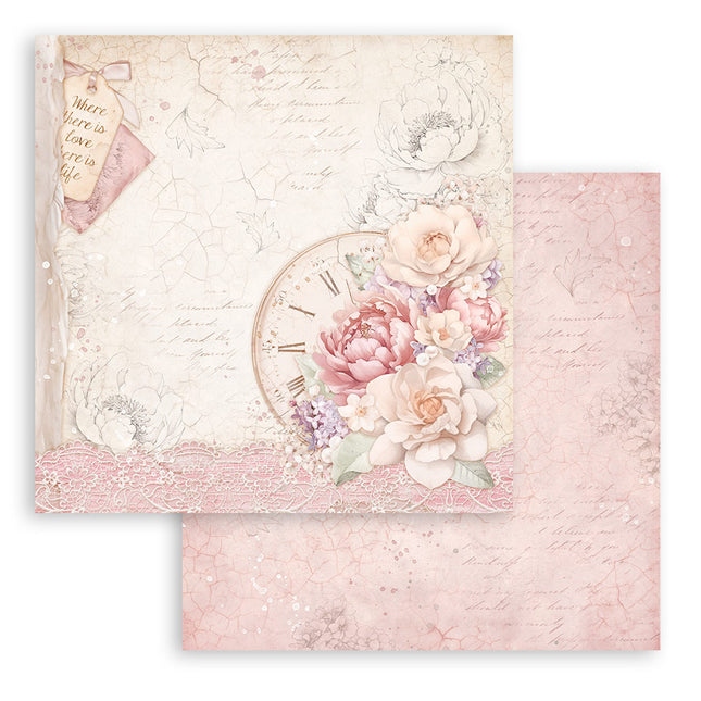 Papierblock 30,5x30,5 cm - 10 Blätter - Romance Forever