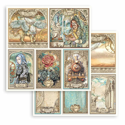 Papierblock 30,5x30,5 cm - 10 Blatt - Sir Vagabond in Fantasy World