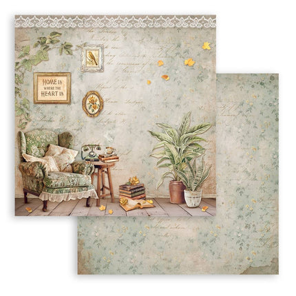 Papierblock 30,5x30,5 cm - 10 Blatt - Goldene Harmonie