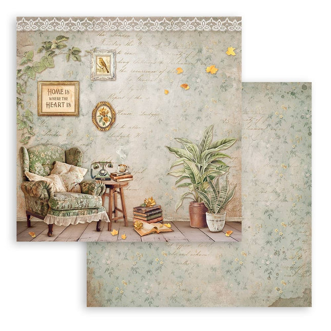 Papierblock 30,5x30,5 cm - 10 Blatt - Goldene Harmonie