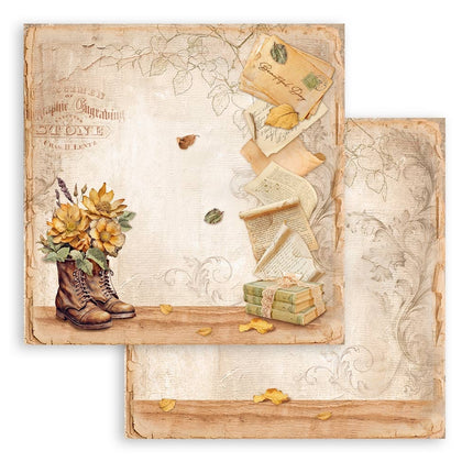 Papierblock 30,5x30,5 cm - 10 Blatt - Goldene Harmonie