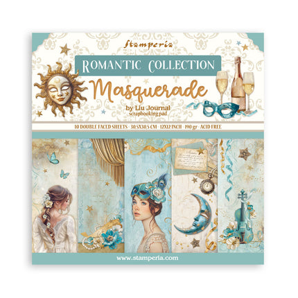 Papierblock 30,5x30,5 cm - 10 Blatt - Masquerade