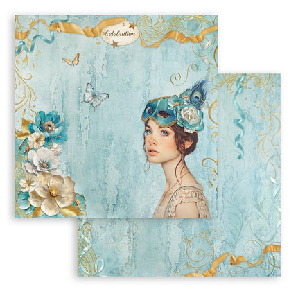 Papierblock 30,5x30,5 cm - 10 Blatt - Masquerade