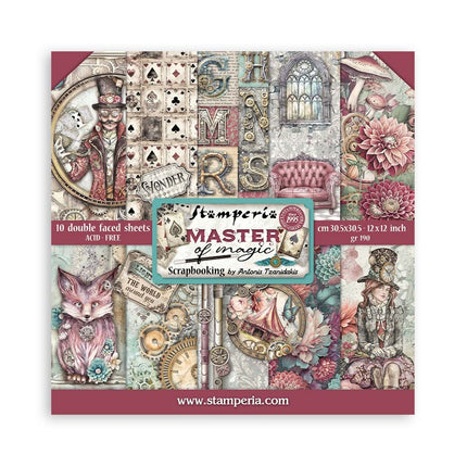 Papierblock 30,5x30,5 cm - 10 Blätter - Meister der Magie