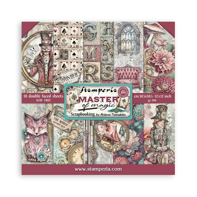 Papierblock 30,5x30,5 cm - 10 Blätter - Meister der Magie