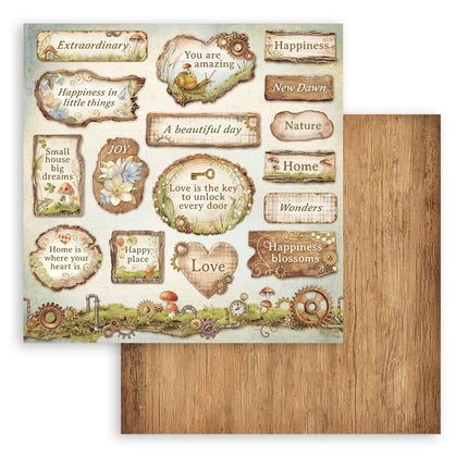 Papierblock 30,5x30,5 cm - 10 Blatt - Hidden Grove