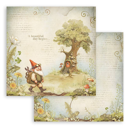 Papierblock 30,5x30,5 cm - 10 Blatt - Hidden Grove