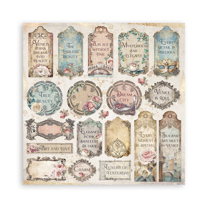Papierblock 30,5x30,5 cm - 10 Blatt - Venedig Stadt der Kunst