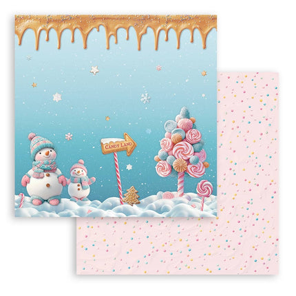 Papierblock 30,5x30,5 cm - 10 Blatt - Candy Christmas