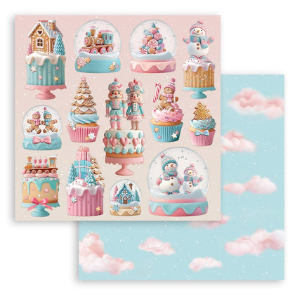 Papierblock 30,5x30,5 cm - 10 Blatt - Candy Christmas