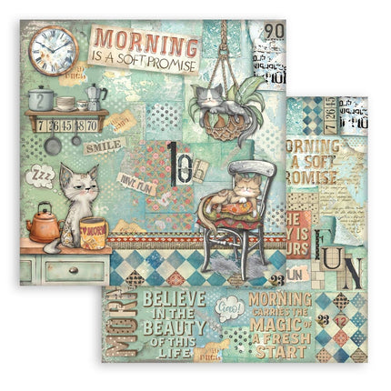 Papierblock 30,5x30,5 cm - 10 Blätter - Flauschige Freunde