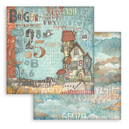Papierblock 30,5x30,5 cm - 10 Blätter - Flauschige Freunde