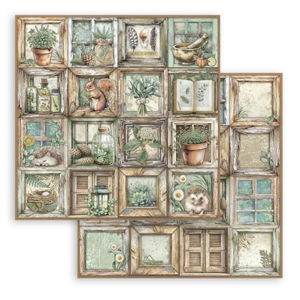 Papierblock 30,5x30,5 cm - 10 Blatt - Herbarium Silvae