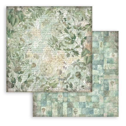 Papierblock 30,5x30,5 cm - 10 Blatt Hintergrundauswahl - Herbarium Silvae