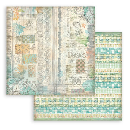 Scrapbooking Block 10 Blatt cm 30,5x30,5 (12"x12") Hintergrundauswahl - Daisy Art