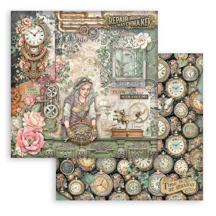 Bedrucktes Scrapbooking-Pad für Kunst und Handwerk 10 Blatt cm 30,5x30,5 (12"x12") - Gardens of Time