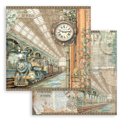 Bedrucktes Scrapbooking-Pad für Kunst und Handwerk 10 Blatt cm 30,5x30,5 (12"x12") - Gardens of Time
