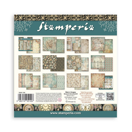 Bedrucktes Scrapbooking-Pad für Kunst und Handwerk 10 Blatt cm 30,5x30,5 (12"x12") Hintergründe - Gardens of Time