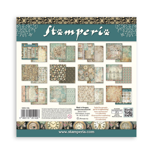 Bedrucktes Scrapbooking-Pad für Kunst und Handwerk 10 Blatt cm 30,5x30,5 (12"x12") Hintergründe - Gardens of Time