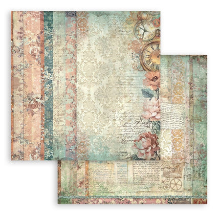Bedrucktes Scrapbooking-Pad für Kunst und Handwerk 10 Blatt cm 30,5x30,5 (12"x12") Hintergründe - Gardens of Time