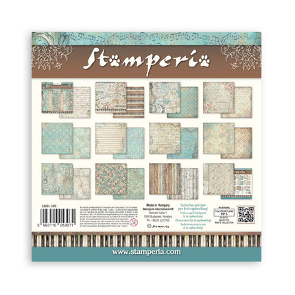 Scrapbooking-Druckblock für Kunst und Handwerk 10 Blatt cm 30,5x30,5 (12"x12") Hintergründe - Symphony
