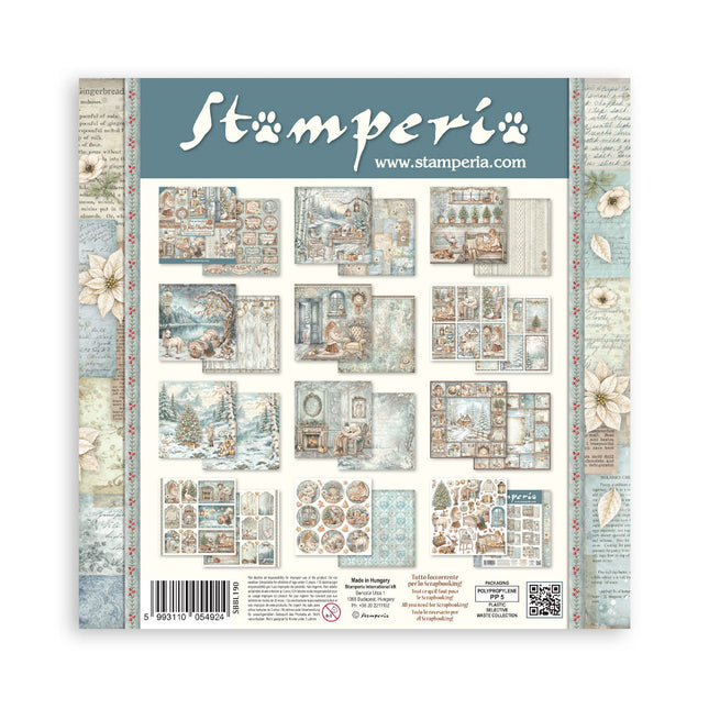 Scrapbooking Printed Pad for Art and Craft 10 sheets cm 30,5x30,5 (12"x12") - White Christmas
