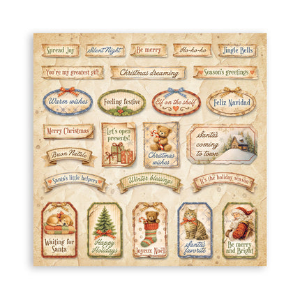 Scrapbooking Printed Pad for Art and Craft 10 sheets cm 30,5x30,5 (12"x12") - Silent Night