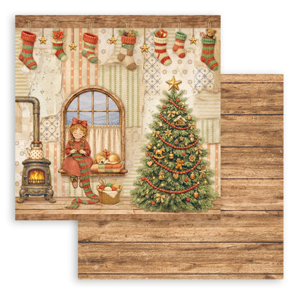 Scrapbooking Printed Pad for Art and Craft 10 sheets cm 30,5x30,5 (12"x12") - Silent Night