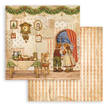 Scrapbooking Printed Pad for Art and Craft 10 sheets cm 30,5x30,5 (12"x12") - Silent Night
