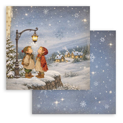 Scrapbooking Printed Pad for Art and Craft 10 sheets cm 30,5x30,5 (12"x12") - Silent Night