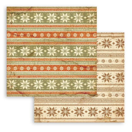 Scrapbooking Printed Pad for Art and Craft 10 sheets cm 30,5x30,5 (12"x12") Backgrounds - Silent Night