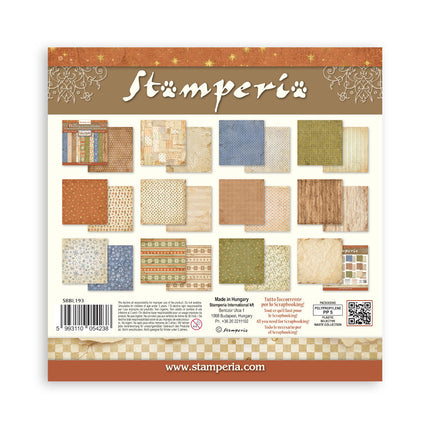 Scrapbooking Printed Pad for Art and Craft 10 sheets cm 30,5x30,5 (12"x12") Backgrounds - Silent Night
