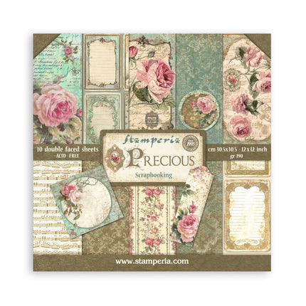 Papierblock 30,5x30,5 cm - 10 Blätter - Precious
