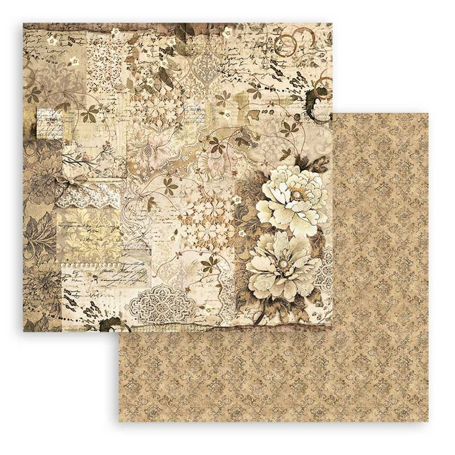 Papierblock 30,5x30,5 cm - 10 Blatt - Old Lace