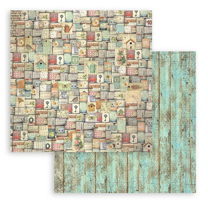 Papierblock 30,5x30,5 cm - 10 Blatt - Garten