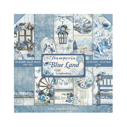 Papierblock 30,5x30,5 cm - 10 Blatt - Blue Land