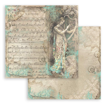 Papierblock 30,5x30,5 cm - 10 Blätter - Musik
