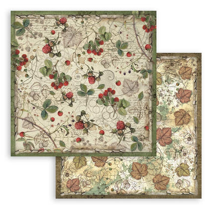 Papierblock 30,5x30,5 cm - 10 Blatt - Wald