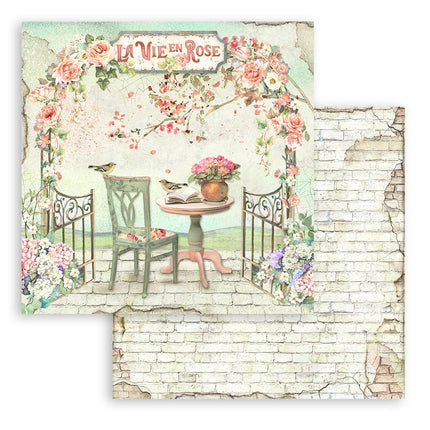 Papierblock 30,5x30,5 cm - 10 Blatt - House of Roses