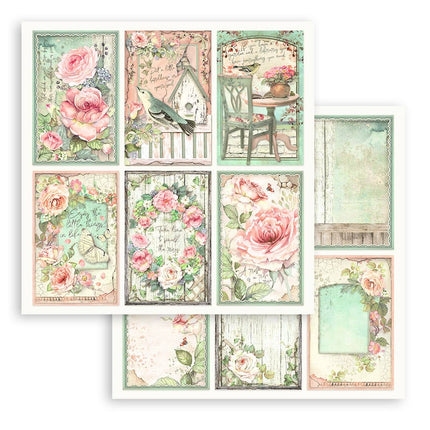 Papierblock 30,5x30,5 cm - 10 Blatt - House of Roses