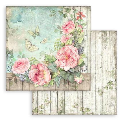 Papierblock 30,5x30,5 cm - 10 Blatt - House of Roses