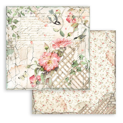 Papierblock 30,5x30,5 cm - 10 Blatt - House of Roses