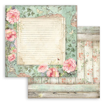 Papierblock 30,5x30,5 cm - 10 Blatt - House of Roses